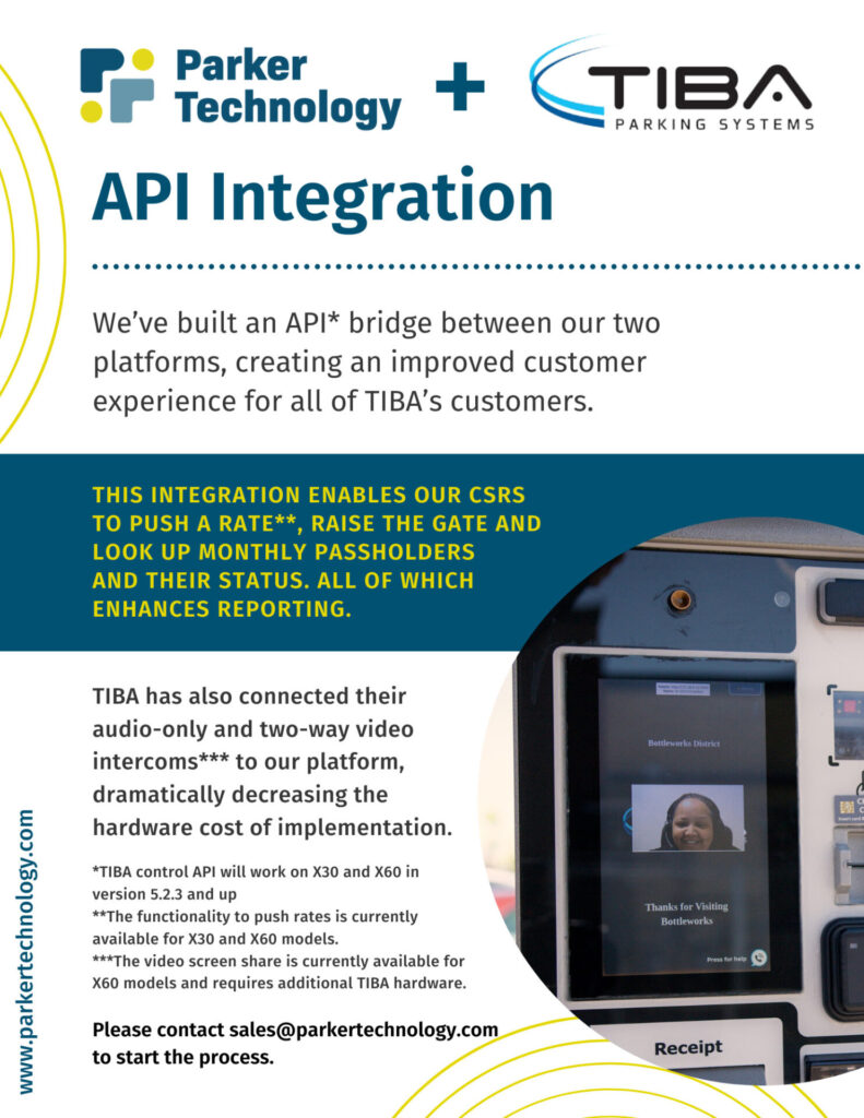 Parker + TIBA API Integration Model Update