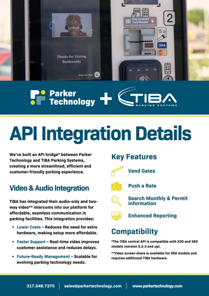 Parker Technology - TIBA API Integration 2025